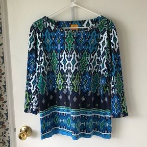 3/4 length sleeves round neck tunic